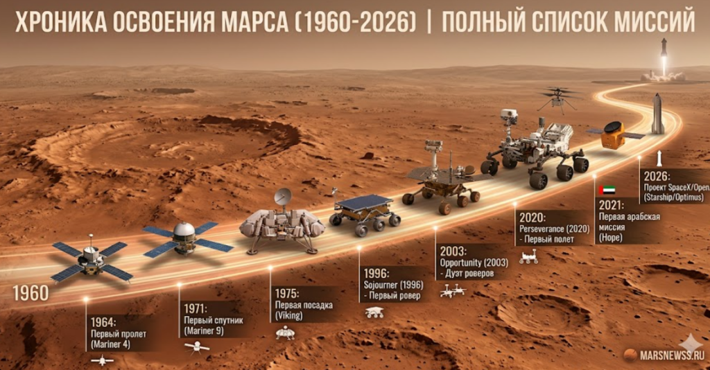 Марс история, инфографика